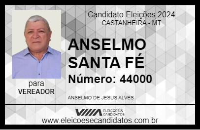 Candidato ANSELMO SANTA FÉ 2024 - CASTANHEIRA - Eleições