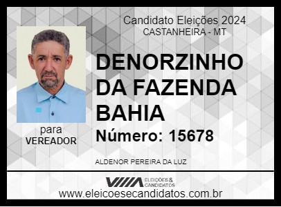 Candidato DENORZINHO DA FAZENDA BAHIA 2024 - CASTANHEIRA - Eleições