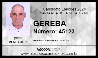 Candidato GEREBA 2024 - SANTA RITA DO TRIVELATO - Eleições