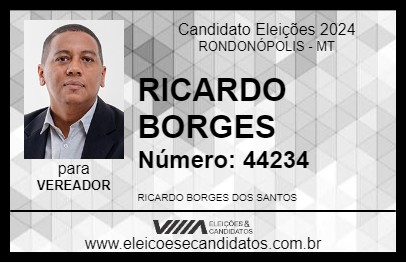 Candidato RICARDO BORGES 2024 - RONDONÓPOLIS - Eleições