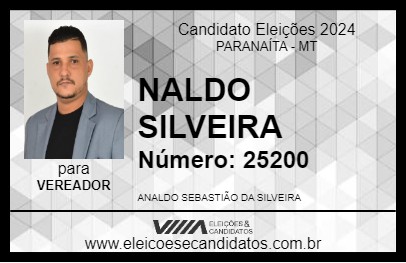 Candidato NALDO SILVEIRA 2024 - PARANAÍTA - Eleições