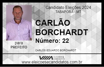 Candidato CARLÃO BORCHARDT 2024 - TABAPORÃ - Eleições