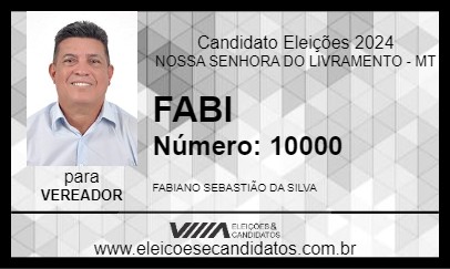 Candidato FABI 2024 - NOSSA SENHORA DO LIVRAMENTO - Eleições