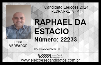 Candidato RAPHAEL DA ESTACIO 2024 - PEDRA PRETA - Eleições