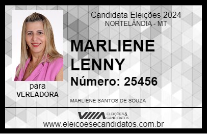 Candidato MARLIENE LENNY 2024 - NORTELÂNDIA - Eleições