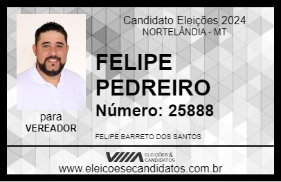 Candidato FELIPE PEDREIRO 2024 - NORTELÂNDIA - Eleições