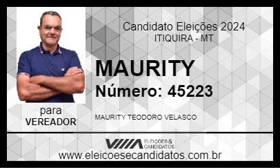 Candidato MAURITY 2024 - ITIQUIRA - Eleições