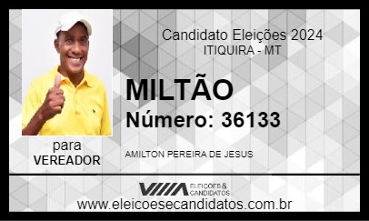 Candidato MILTÃO 2024 - ITIQUIRA - Eleições