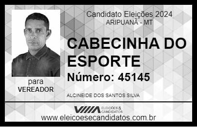 Candidato CABECINHA DO ESPORTE 2024 - ARIPUANÃ - Eleições