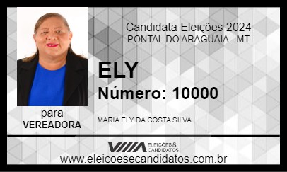 Candidato ELY 2024 - PONTAL DO ARAGUAIA - Eleições