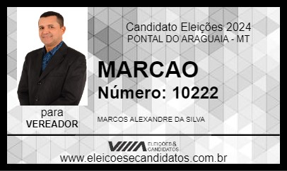 Candidato MARCAO 2024 - PONTAL DO ARAGUAIA - Eleições