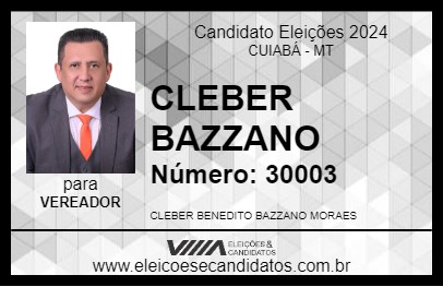 Candidato CLEBER BAZZANO 2024 - CUIABÁ - Eleições