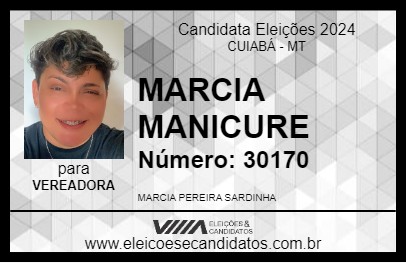 Candidato MARCIA MANICURE 2024 - CUIABÁ - Eleições