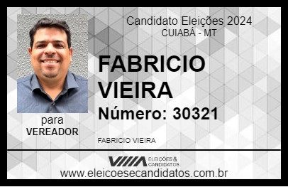 Candidato FABRICIO VIEIRA 2024 - CUIABÁ - Eleições