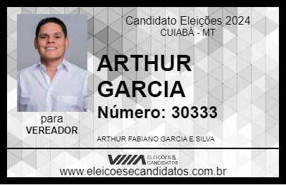 Candidato ARTHUR GARCIA 2024 - CUIABÁ - Eleições