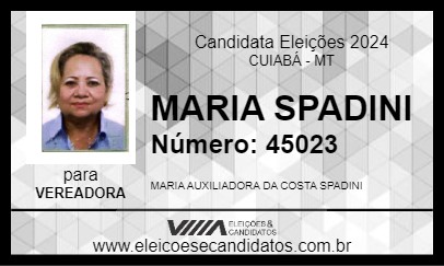 Candidato MARIA SPADINI 2024 - CUIABÁ - Eleições