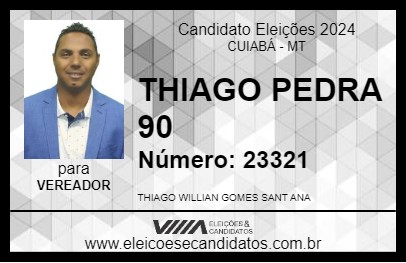 Candidato THIAGO PEDRA 90 2024 - CUIABÁ - Eleições