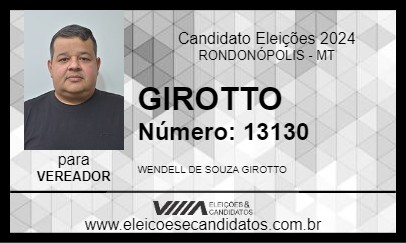 Candidato GIROTTO 2024 - RONDONÓPOLIS - Eleições