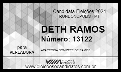 Candidato DETH RAMOS 2024 - RONDONÓPOLIS - Eleições