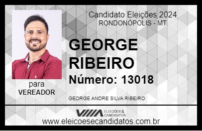 Candidato GEORGE RIBEIRO 2024 - RONDONÓPOLIS - Eleições