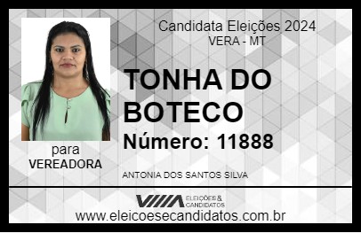 Candidato TONHA DO BOTECO 2024 - VERA - Eleições