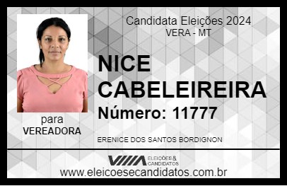 Candidato NICE CABELEIREIRA 2024 - VERA - Eleições