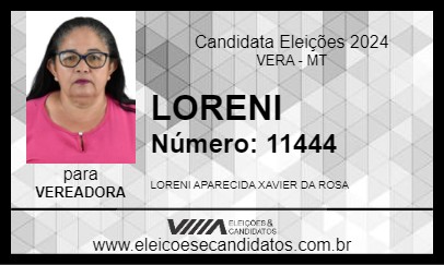 Candidato LORENI 2024 - VERA - Eleições