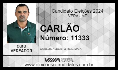 Candidato CARLÃO 2024 - VERA - Eleições