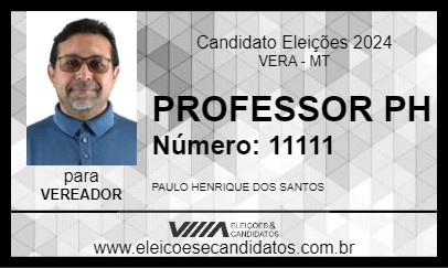 Candidato PROFESSOR PH 2024 - VERA - Eleições