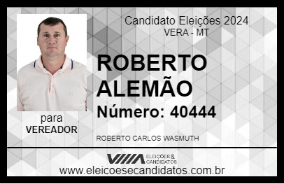 Candidato ROBERTO ALEMÃO 2024 - VERA - Eleições