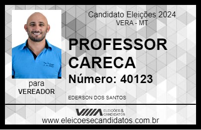 Candidato PROFESSOR CARECA 2024 - VERA - Eleições