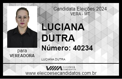 Candidato LUCIANA DUTRA 2024 - VERA - Eleições