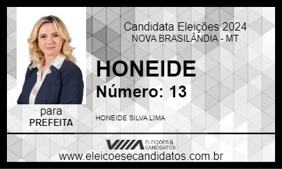 Candidato HONEIDE 2024 - NOVA BRASILÂNDIA - Eleições