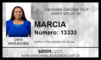 Candidato MARCIA 2024 - CAMPO VERDE - Eleições