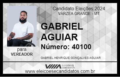 Candidato GABRIEL AGUIAR 2024 - VÁRZEA GRANDE - Eleições