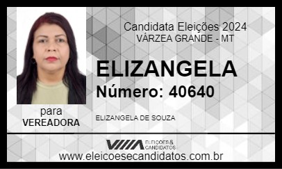 Candidato ELIZANGELA 2024 - VÁRZEA GRANDE - Eleições