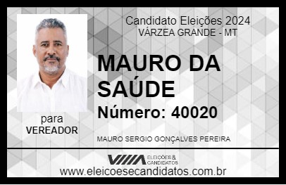 Candidato MAURO DA SAÚDE 2024 - VÁRZEA GRANDE - Eleições