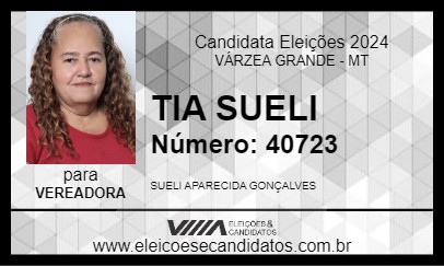 Candidato TIA SUELI 2024 - VÁRZEA GRANDE - Eleições