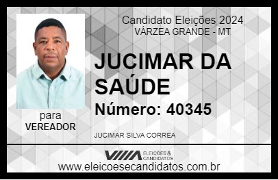 Candidato JUCIMAR DA SAÚDE 2024 - VÁRZEA GRANDE - Eleições