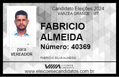 Candidato FABRICIO ALMEIDA 2024 - VÁRZEA GRANDE - Eleições