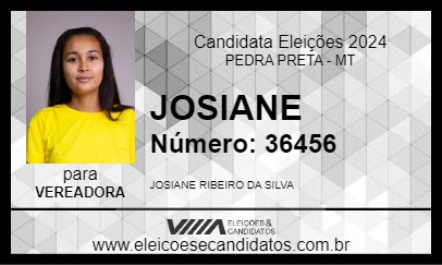 Candidato JOSIANE 2024 - PEDRA PRETA - Eleições