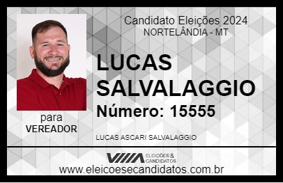 Candidato LUCAS SALVALAGGIO 2024 - NORTELÂNDIA - Eleições