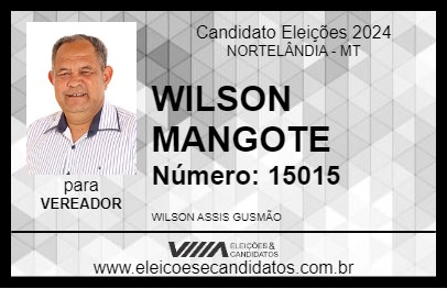 Candidato WILSON MANGOTE 2024 - NORTELÂNDIA - Eleições