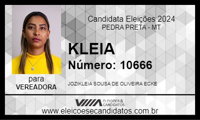 Candidato KLEIA 2024 - PEDRA PRETA - Eleições