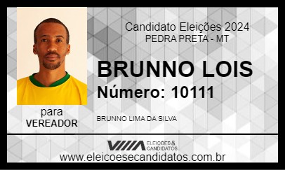 Candidato BRUNNO LOIS 2024 - PEDRA PRETA - Eleições