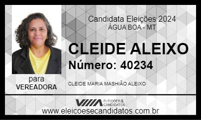 Candidato CLEIDE ALEIXO 2024 - ÁGUA BOA - Eleições