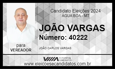 Candidato JOÃO VARGAS 2024 - ÁGUA BOA - Eleições