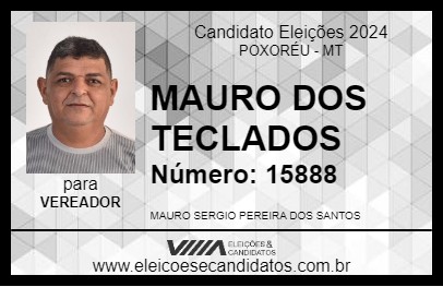 Candidato MAURO DOS TECLADOS 2024 - POXORÉU - Eleições