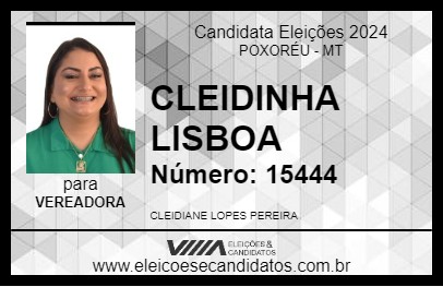 Candidato CLEIDINHA LISBOA 2024 - POXORÉU - Eleições