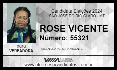 Candidato ROSE VICENTE 2024 - SÃO JOSÉ DO RIO CLARO - Eleições